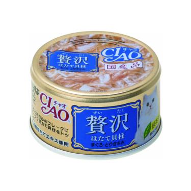 【CIAO】豪華精選罐-扇貝+鮪魚+雞肉80g