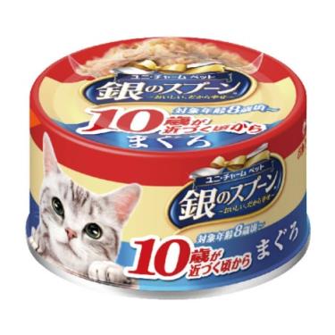 【Unicharm Pet銀湯匙】貓罐頭-10歲鮪魚70g