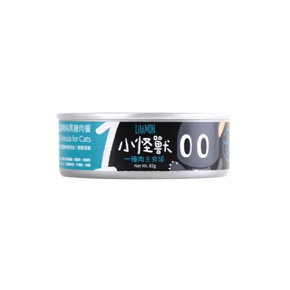 【怪獸部落】貓用1種肉低敏無膠主食罐-純黑豬肉82g