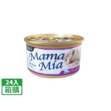 【Seeds 聖萊西】惜時  MAMAMIA貓餐罐-雞+鮪魚+蝦肉（85g*24入/箱購）