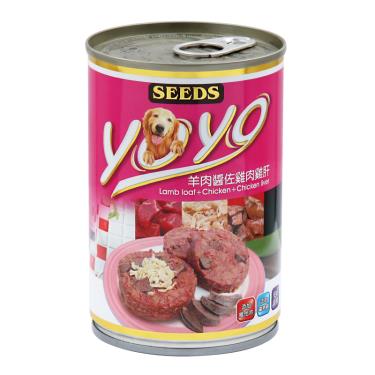 【Seeds 聖萊西】惜時  YOYO狗罐-羊肉醬佐雞肉雞肝375g