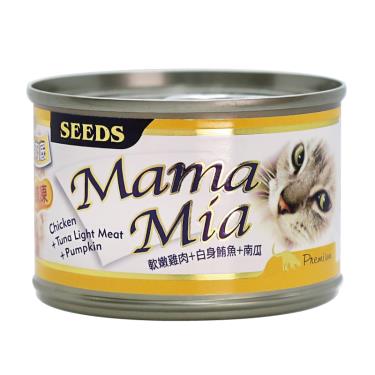 【Seeds 聖萊西】MAMAMIA愛貓軟凍餐罐-軟嫩雞肉+白身鮪魚+南瓜（170g）