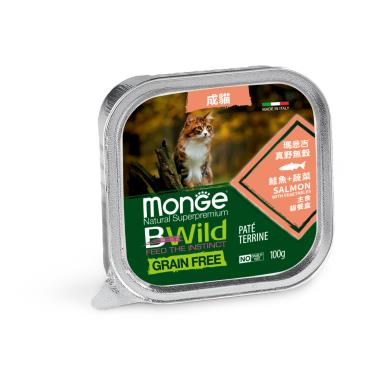 【Monge 瑪恩吉】真野無穀貓餐盒鮭魚+蔬菜100g（（效期日2024/09/01）