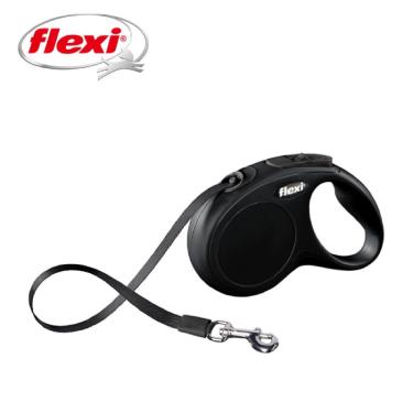 Flexi飛萊希進化帶狀伸縮牽繩-黑M