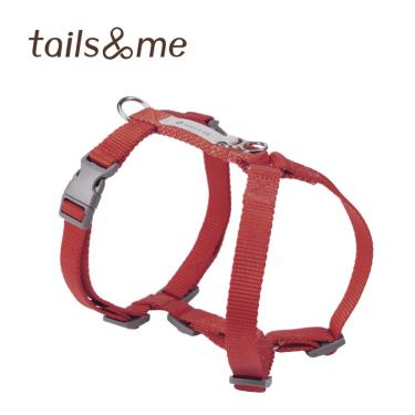 【尾巴與我】經典尼龍帶基本款胸背帶-酒紅S