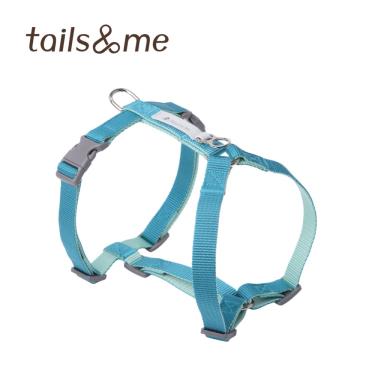 【尾巴與我】經典尼龍帶基本款胸背帶-薄荷水藍L