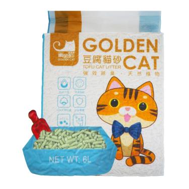 黃金貓豆腐貓砂2mm綠茶6L
