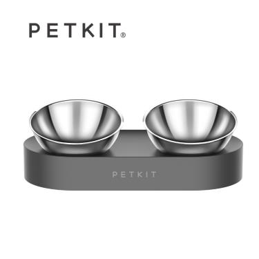 Petkit佩奇 寵物15度可調式架高不鏽鋼碗雙口