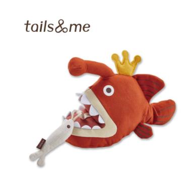 【尾巴與我】海洋動物寵物玩具啃咬抱抱組燈籠魚