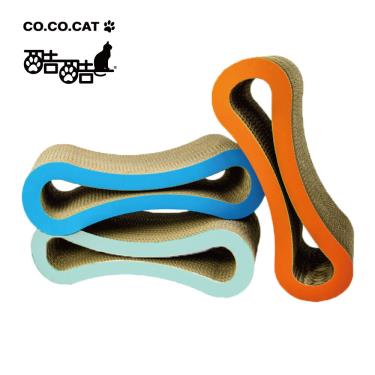 【Cococat酷酷貓】貓抓板-小擂台(綠橘藍 隨機出貨)