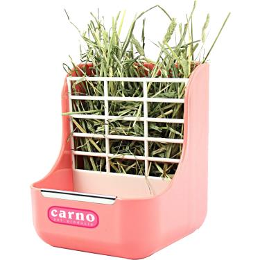 【CARNO卡諾】固定式2合1草架餵食盒（粉紅色）