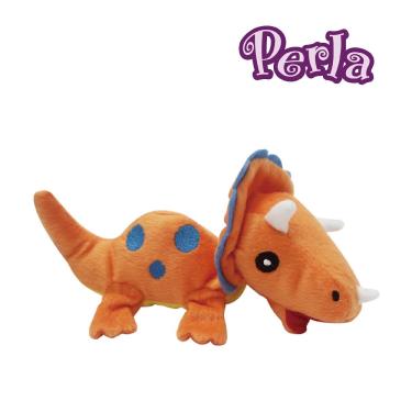 (絕版優惠)Perlapets 普樂菓 寵物造型玩具-橘三角龍