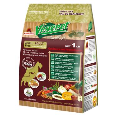 (現貨)【VegePet 維吉】專業級無穀蔬食狗糧 （1LB）靈芝多醣體配方（效期日2024/12/17）