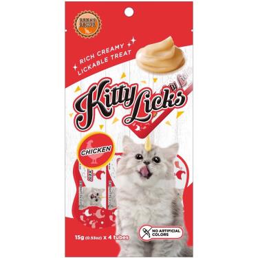 (惜福良品)【KITTY LICKS】甜甜貓肉泥-雞肉口味(4入/包)（效期日2024/08/01）