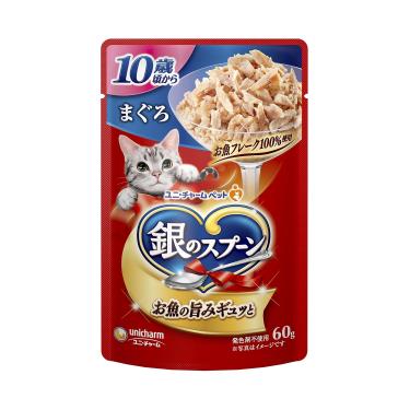 【Unicharm Pet銀湯匙】餐包鮪魚10歲60g（效期日2024/10/01） + -單一規格