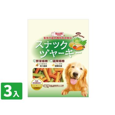 【Seeds 聖萊西】黃金系列-野菜條棒（犬零食）280g*3/包（效期日2024/11/07）