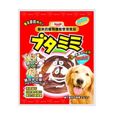 【Seeds 聖萊西】寵物機能零食-豬耳朵切條（犬零食）100g（效期日2024/09/19）