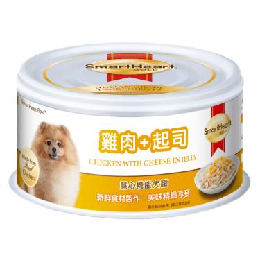 (機能犬罐 任選4件83折)【SmartHeart慧心】機能犬罐-雞肉+起司口味 80G + -單一規格