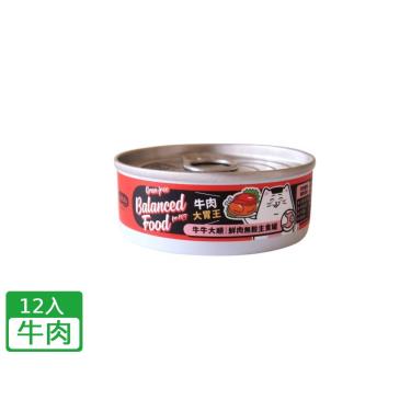 【Hururu】95%鮮肉無穀主食罐-牛牛大順（80g*12/入）（廠商直送）