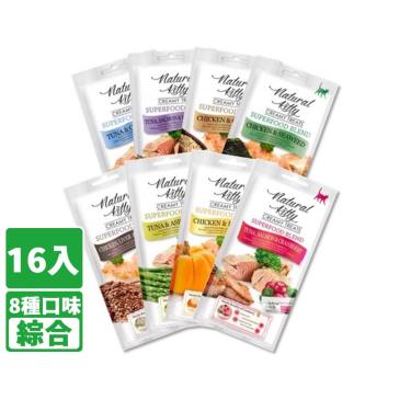 【自然小貓】超級食物營養肉泥-綜合口味（12gX4/包）16包組