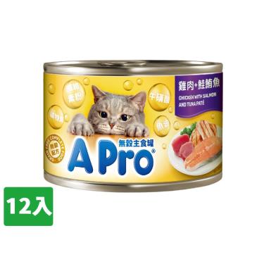 【愛卜Apro】無穀主食罐-雞肉鮭魚鮪魚口味（170g*12/入）