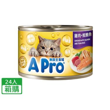 【愛卜Apro】無穀主食罐-雞肉鮭魚鮪魚口味（170g*24/箱）