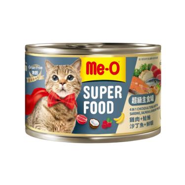 【ME-O咪歐】咪歐超級主食罐-雞肉+鮭鮪沙丁魚+鮮蝦口味170g
