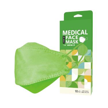 【上好生醫】 醫療防護立體口罩／成人 上好綠 10入／盒
