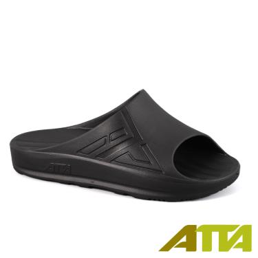 【ATTA】40厚均壓散步拖鞋-黑9（廠商直送）