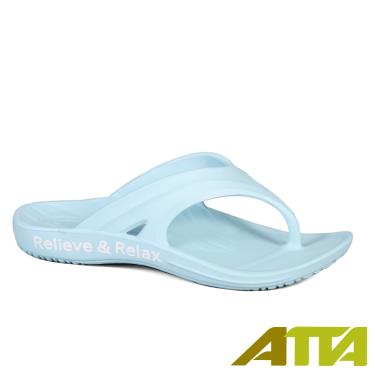 【ATTA】足弓均壓寬帶夾腳拖鞋-水藍7（廠商直送）