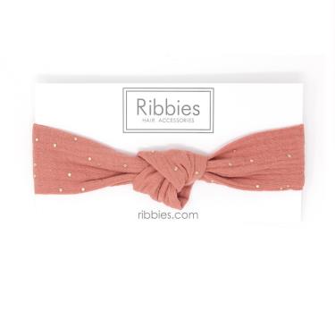 停供下架-【英國Ribbies】兒童寬版扭結髮帶 磚虹 廠商直送