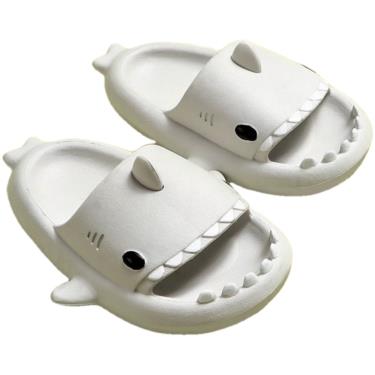 【JAR嚴選】兒童立體鯊魚EVA軟底居家防滑拖鞋－灰19cm－廠商直送