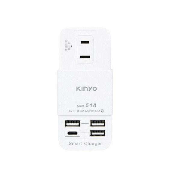 KINYO】2P三插4USB分接器（GIU-2034）廠商直送| 大樹健康購物網