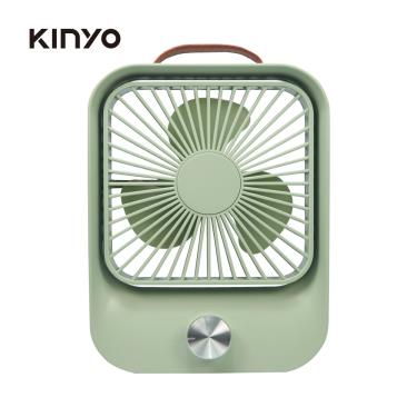 【KINYO】復古無段式桌扇 綠（UF-5750G）廠商直送