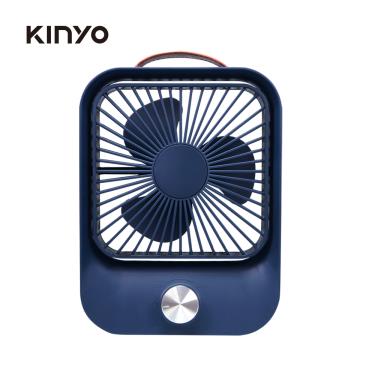【KINYO】復古無段式桌扇 藍（UF-6745BU）廠商直送