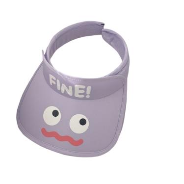 【JAR嚴選】可愛表情兒童遮陽帽（紫）廠商直送