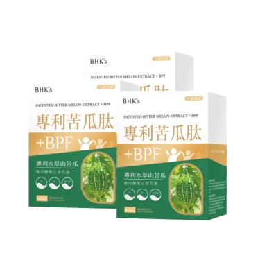 【BHK's】專利苦瓜肽+BPF 素食膠囊（60粒/盒X3）廠商直送