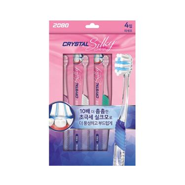 【韓國2080】水晶絲滑超細毛牙刷（4入） + -單一規格