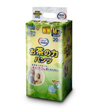 （任2箱折100）【日本一番】茶之力褲型 M-L號（20片X4包／箱）／廠商直送