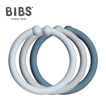 【丹麥 BIBS】萬用扣環（12入）藍灰色系