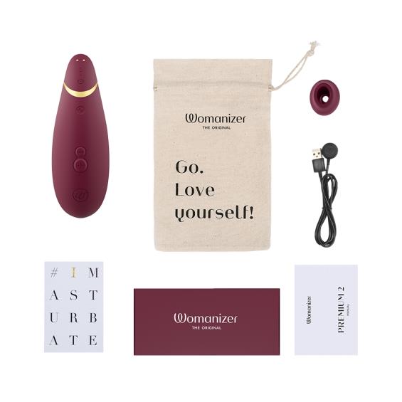【Womanizer】Premium2 吸吮愉悅器（酒紅）廠商直送