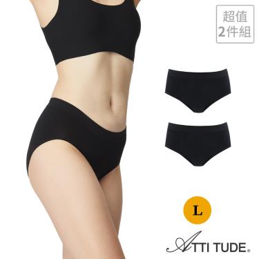 【ATTI TUDE】Protimo女抗菌高腰柔內著黑色尺寸L（2入組）廠商直送