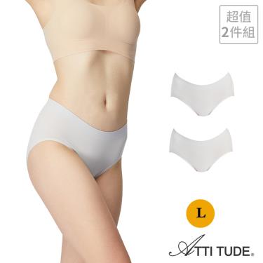 【ATTI TUDE】Protimo女抗菌高腰柔內著霧灰色尺寸L（2入組）廠商直送