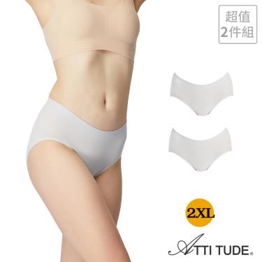 【ATTI TUDE】Protimo女抗菌高腰柔內著 霧灰色尺寸2XL（2入組）廠商直送