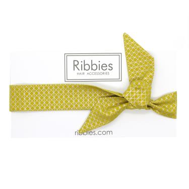 【英國Ribbies】兒童蝴蝶結髮帶（金色幾何圖型）廠商直送