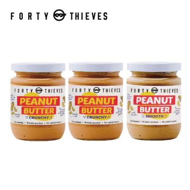 【壽滿趣Forty Thieves】紐西蘭頂級堅果醬235gx3（花生顆粒Ｘ2+花生絲滑Ｘ1）廠商直送