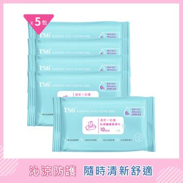 【TS6護一生】私密護膚柔濕巾（沁涼）（10張/包X5）