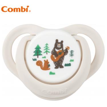 (2件95折，3件85折)【Combi 康貝】睡眠夜用安撫奶嘴S-森林熊-米（17890）