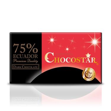 【巧克力雲莊】巧克之星-厄瓜多75%黑巧克力(玫瑰鹽) 廠商直送