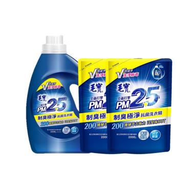 【毛寶】制臭極淨PM2.5洗衣精 1+2優惠組